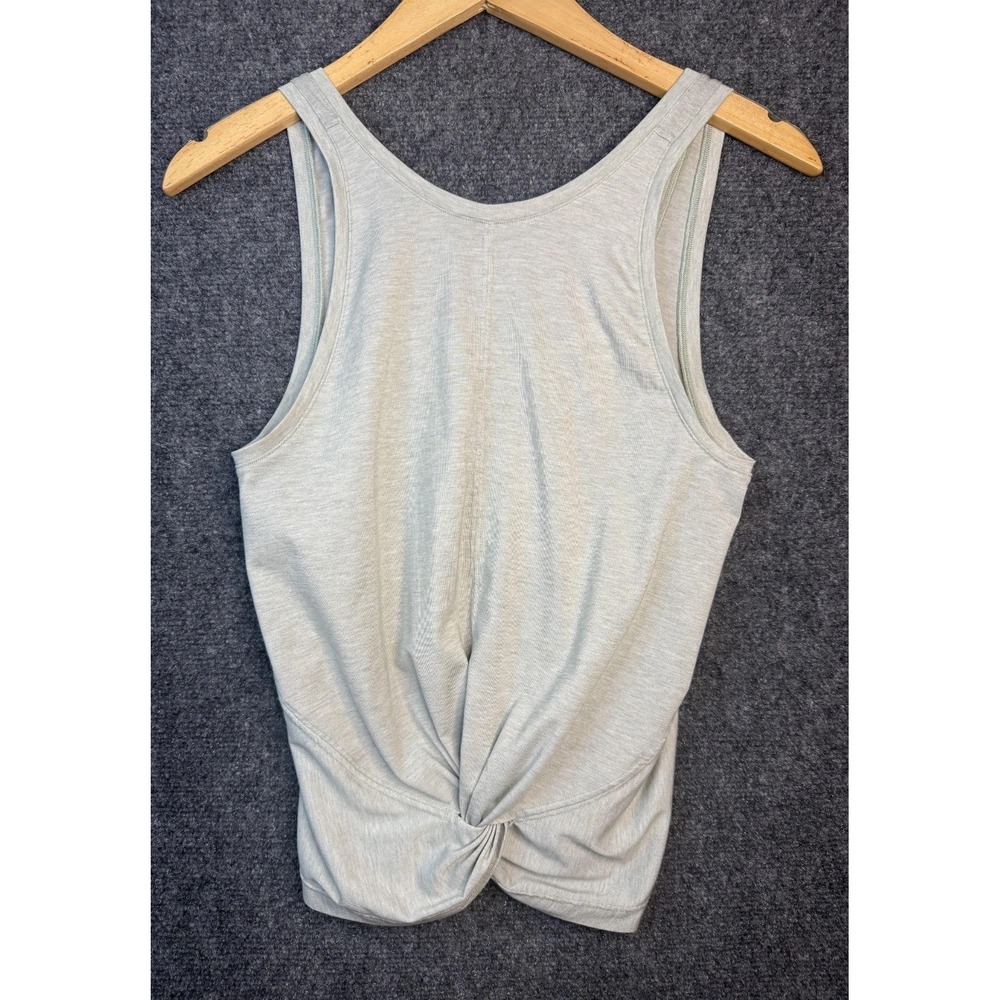 Athleta Essence Twist Back Tank Top Women's Size XS Heather Gray Scoop Neck